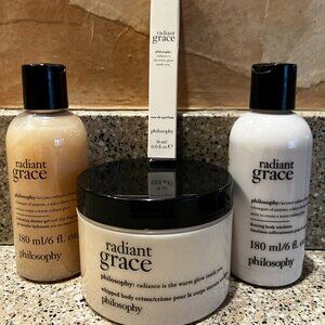 Philosophy Radiant Grace Set of Purse Perfume ,Body Lotion , Creme , Shower Gel